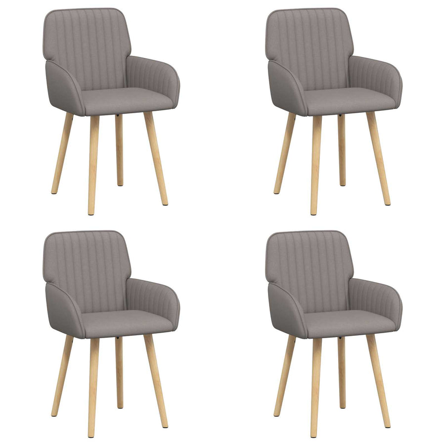 Eettafelstoelen 4 pcs Stof Taupe 56,5 x 50 x 87,5 cm