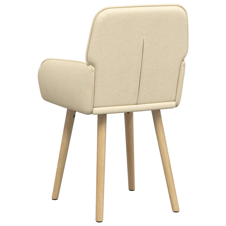 Eettafelstoelen 4 pcs Stof Crèmekleurig 56,5 x 50 x 87,5 cm