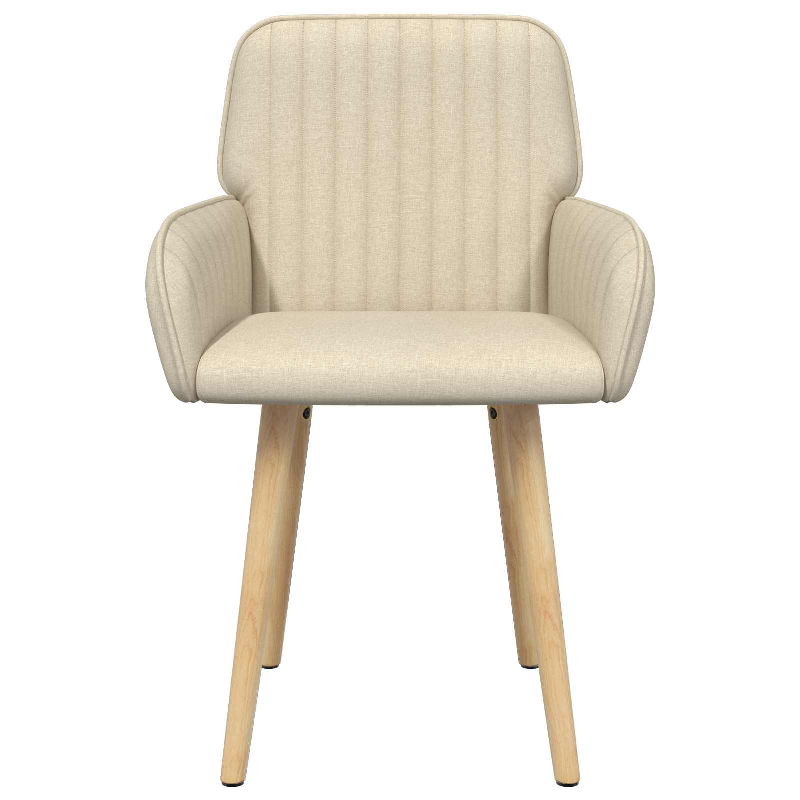 Eettafelstoelen 4 pcs Stof Crèmekleurig 56,5 x 50 x 87,5 cm