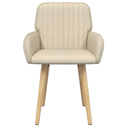 Eettafelstoelen 4 pcs Stof Crèmekleurig 56,5 x 50 x 87,5 cm