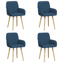 Eettafelstoelen 4 pcs Stof Blauw 56,5 x 50 x 87,5 cm