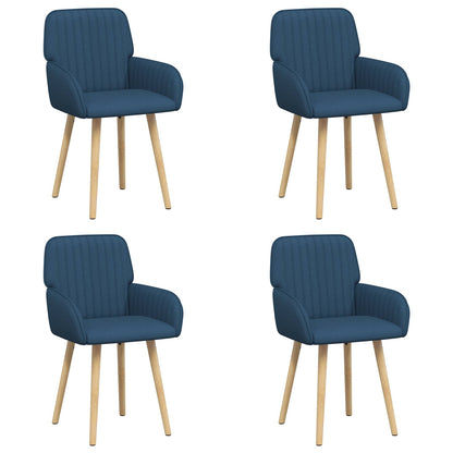 Eettafelstoelen 4 pcs Stof Blauw 56,5 x 50 x 87,5 cm