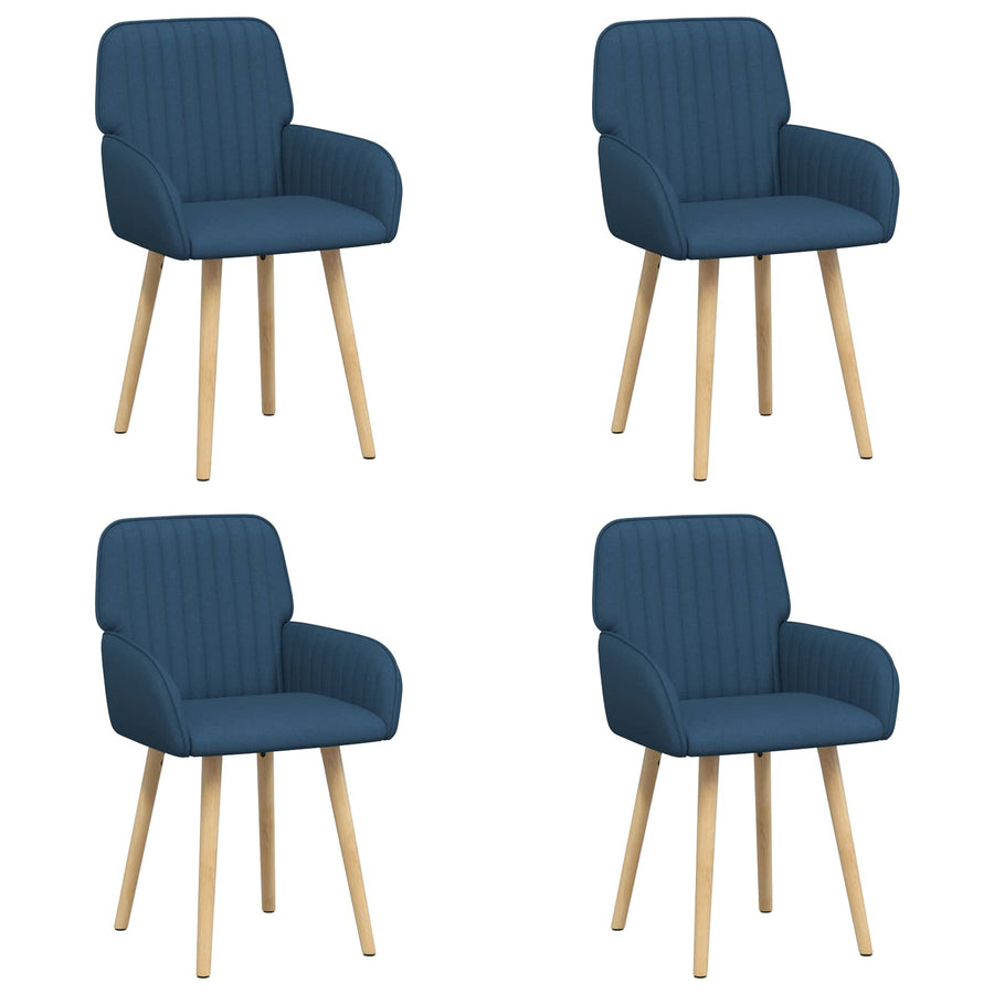 Eettafelstoelen 4 pcs Stof Blauw 56,5 x 50 x 87,5 cm