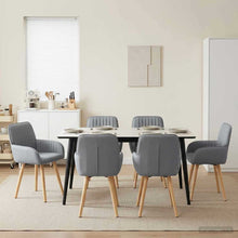 Eettafelstoelen 6 pcs Stof Lichtgrijs 56,5 x 50 x 87,5 cm