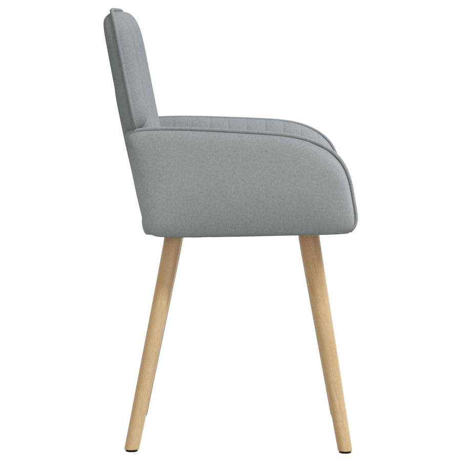 Eettafelstoelen 6 pcs Stof Lichtgrijs 56,5 x 50 x 87,5 cm