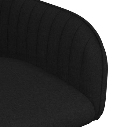 Eettafelstoelen 6 pcs Stof Zwart 56,5 x 50 x 87,5 cm