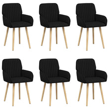 Eettafelstoelen 6 pcs Stof Zwart 56,5 x 50 x 87,5 cm