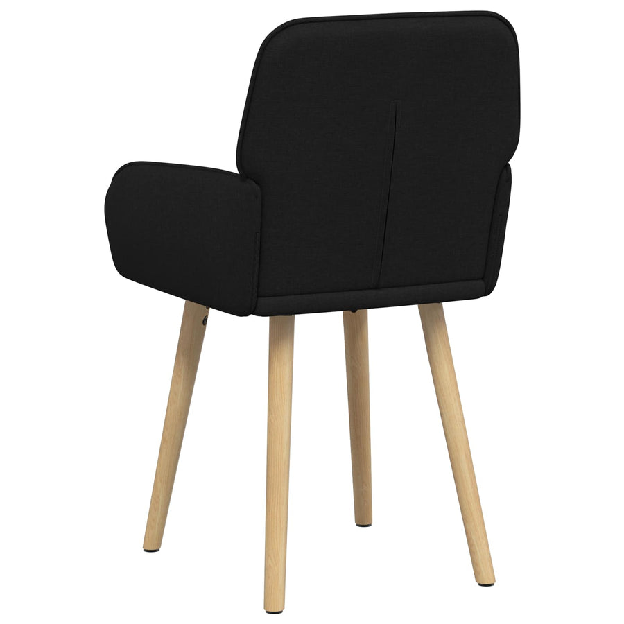 Eettafelstoelen 6 pcs Stof Zwart 56,5 x 50 x 87,5 cm