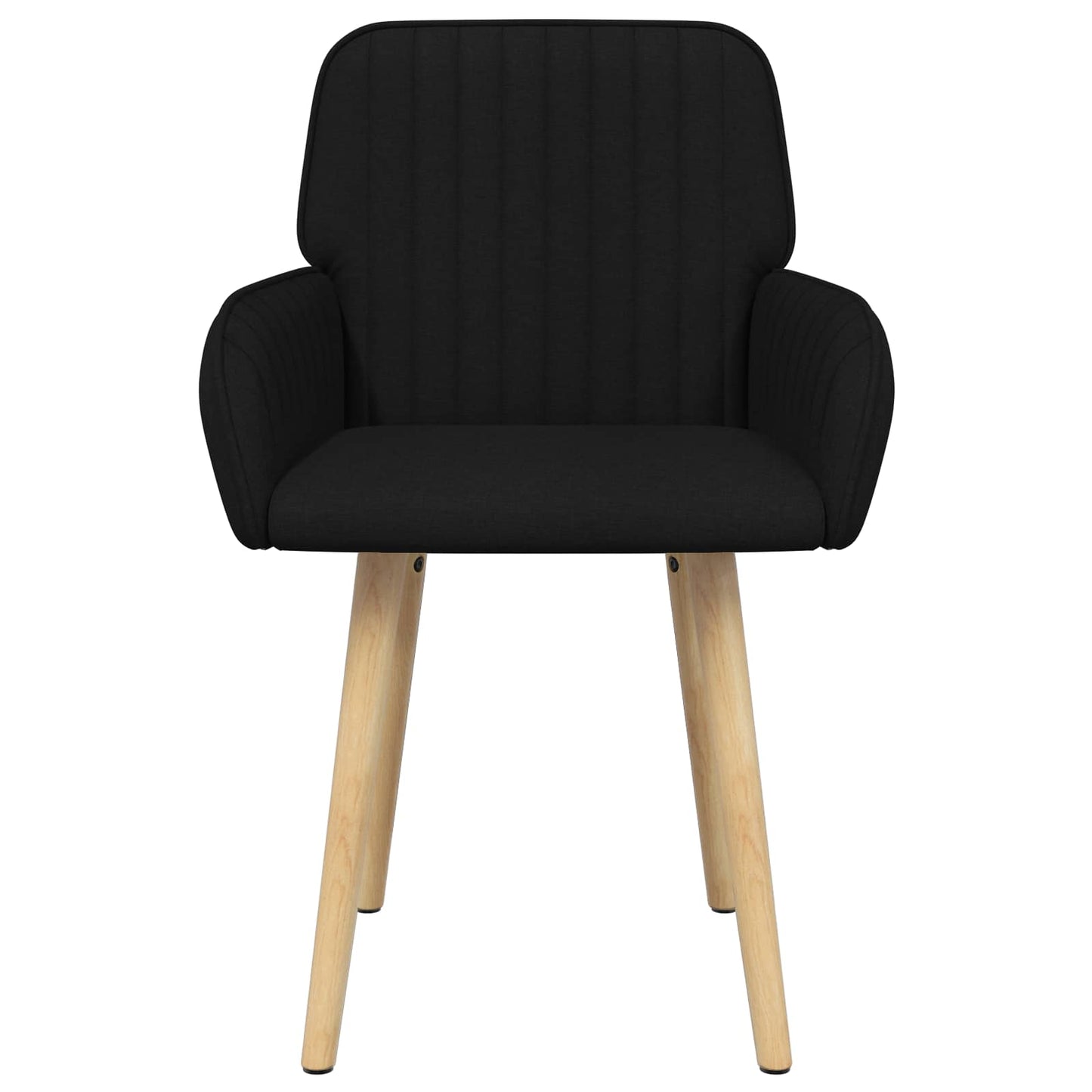 Eettafelstoelen 6 pcs Stof Zwart 56,5 x 50 x 87,5 cm