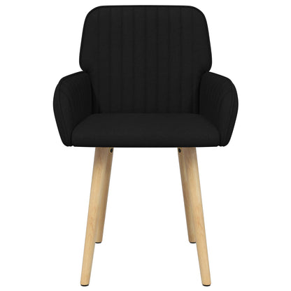 Eettafelstoelen 6 pcs Stof Zwart 56,5 x 50 x 87,5 cm