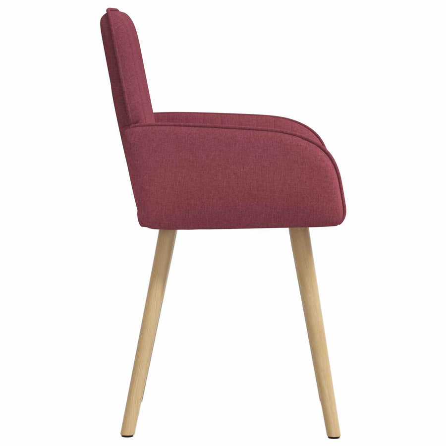 Eettafelstoelen 6 pcs Stof Wijnrood 56,5 x 50 x 87,5 cm