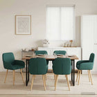 Eettafelstoelen 6 pcs Stof Donkergroen 56,5 x 50 x 87,5 cm