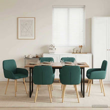Eettafelstoelen 6 pcs Stof Donkergroen 56,5 x 50 x 87,5 cm
