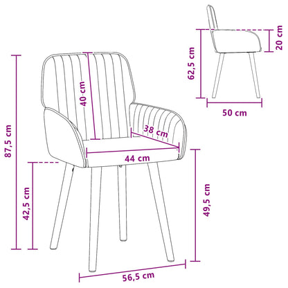 Eettafelstoelen 6 pcs Stof Taupe 56,5 x 50 x 87,5 cm