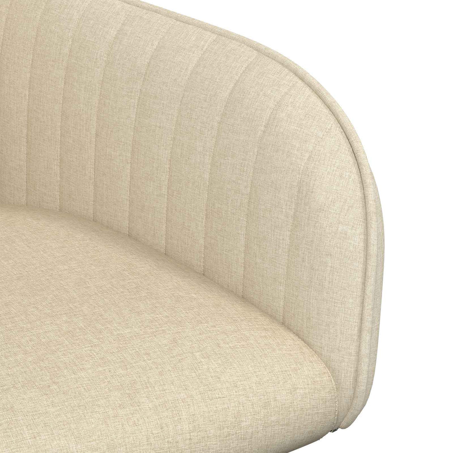 Eettafelstoelen 6 pcs Stof Crèmekleurig 56,5 x 50 x 87,5 cm