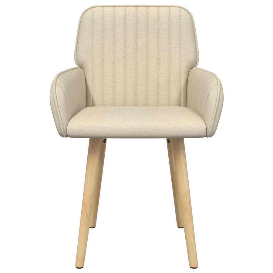Eettafelstoelen 6 pcs Stof Crèmekleurig 56,5 x 50 x 87,5 cm