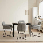 Eettafelstoelen 4 pcs fluweel Lichtgrijs 59 x 56,5 x 86 cm