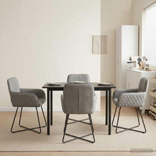 Eettafelstoelen 4 pcs fluweel Lichtgrijs 59 x 56,5 x 86 cm