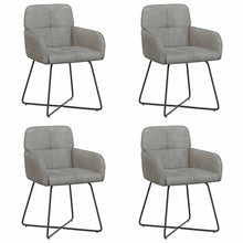 Eettafelstoelen 4 pcs fluweel Lichtgrijs 59 x 56,5 x 86 cm