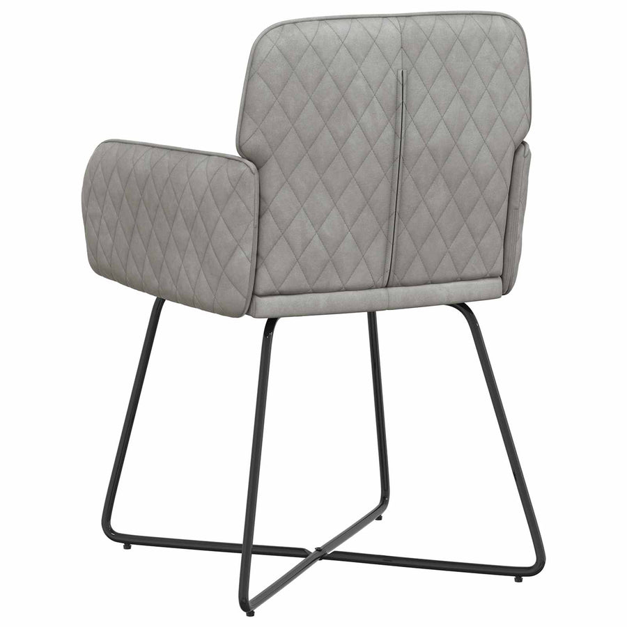 Eettafelstoelen 4 pcs fluweel Lichtgrijs 59 x 56,5 x 86 cm