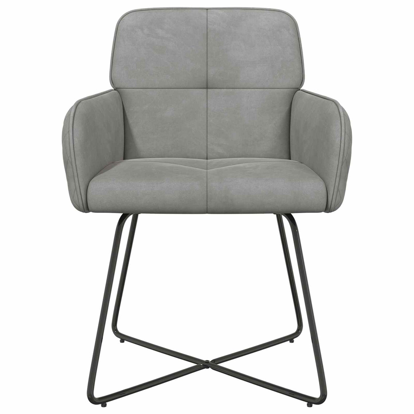 Eettafelstoelen 4 pcs fluweel Lichtgrijs 59 x 56,5 x 86 cm