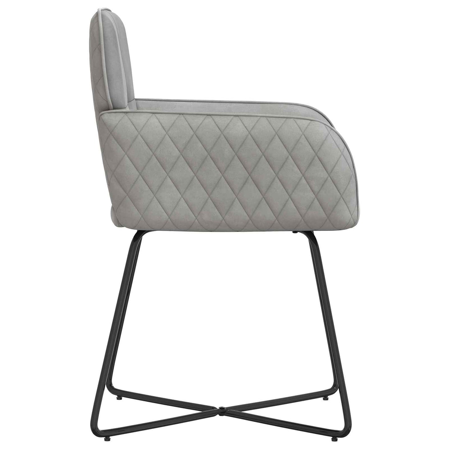 Eettafelstoelen 4 pcs fluweel Lichtgrijs 59 x 56,5 x 86 cm