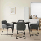 Eettafelstoelen 4 pcs fluweel Donkergrijs 59 x 56,5 x 86 cm