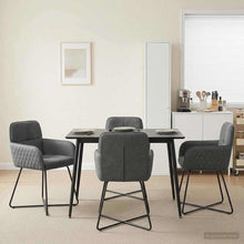 Eettafelstoelen 4 pcs fluweel Donkergrijs 59 x 56,5 x 86 cm