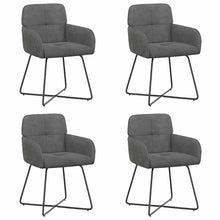 Eettafelstoelen 4 pcs fluweel Donkergrijs 59 x 56,5 x 86 cm