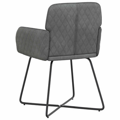 Eettafelstoelen 4 pcs fluweel Donkergrijs 59 x 56,5 x 86 cm