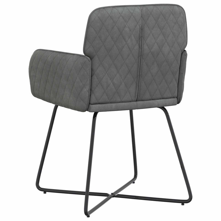 Eettafelstoelen 4 pcs fluweel Donkergrijs 59 x 56,5 x 86 cm