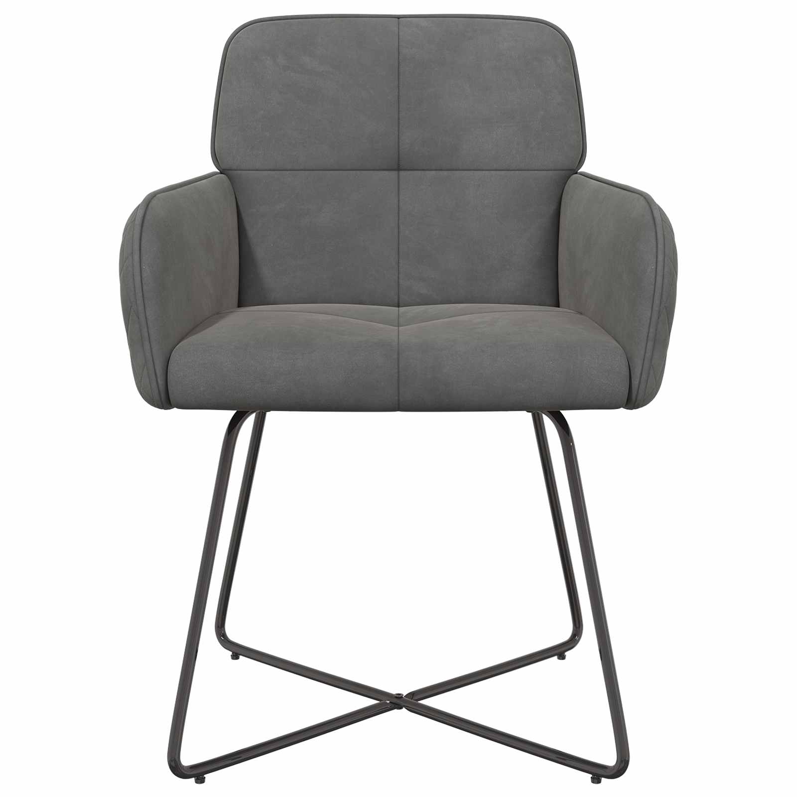 Eettafelstoelen 4 pcs fluweel Donkergrijs 59 x 56,5 x 86 cm