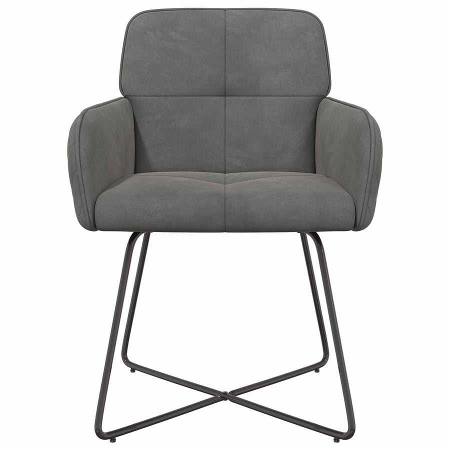 Eettafelstoelen 4 pcs fluweel Donkergrijs 59 x 56,5 x 86 cm