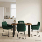 Eettafelstoelen 4 pcs fluweel Donkergroen 59 x 56,5 x 86 cm