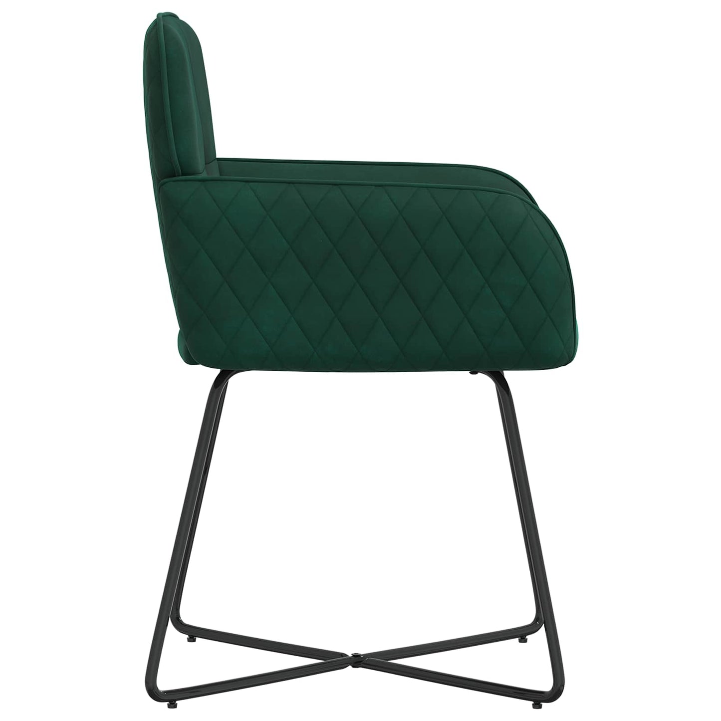 Eettafelstoelen 4 pcs fluweel Donkergroen 59 x 56,5 x 86 cm