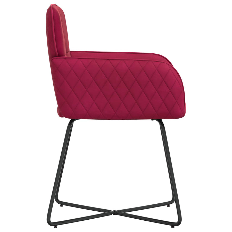Eettafelstoelen 4 pcs fluweel Wijnrood 59 x 56,5 x 86 cm