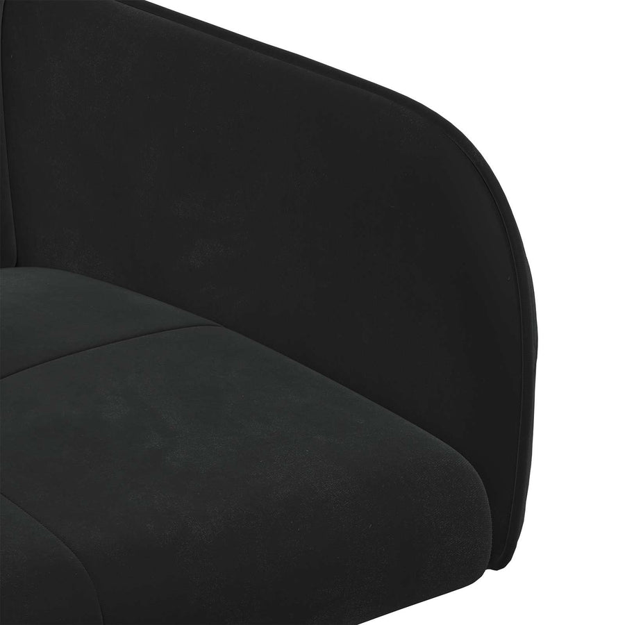Eettafelstoelen 4 pcs fluweel Zwart 59 x 56,5 x 86 cm