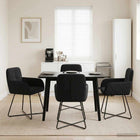 Eettafelstoelen 4 pcs fluweel Zwart 59 x 56,5 x 86 cm