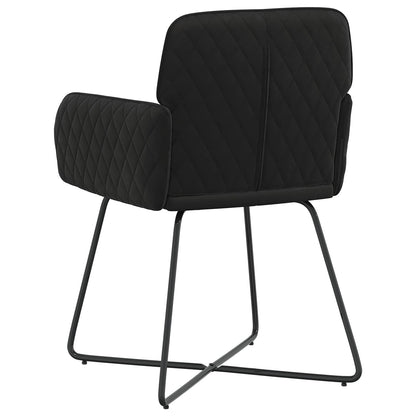 Eettafelstoelen 4 pcs fluweel Zwart 59 x 56,5 x 86 cm