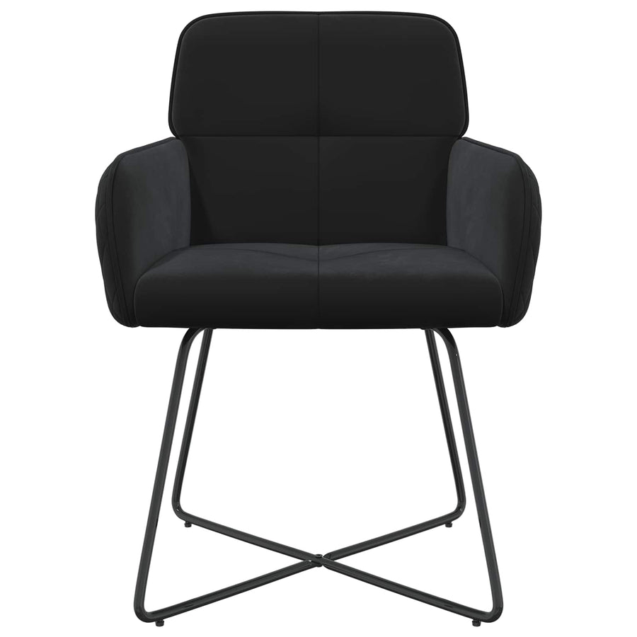 Eettafelstoelen 4 pcs fluweel Zwart 59 x 56,5 x 86 cm