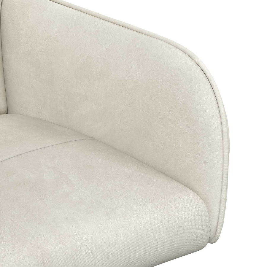 Eettafelstoelen 4 pcs fluweel Crèmekleurig 59 x 56,5 x 86 cm