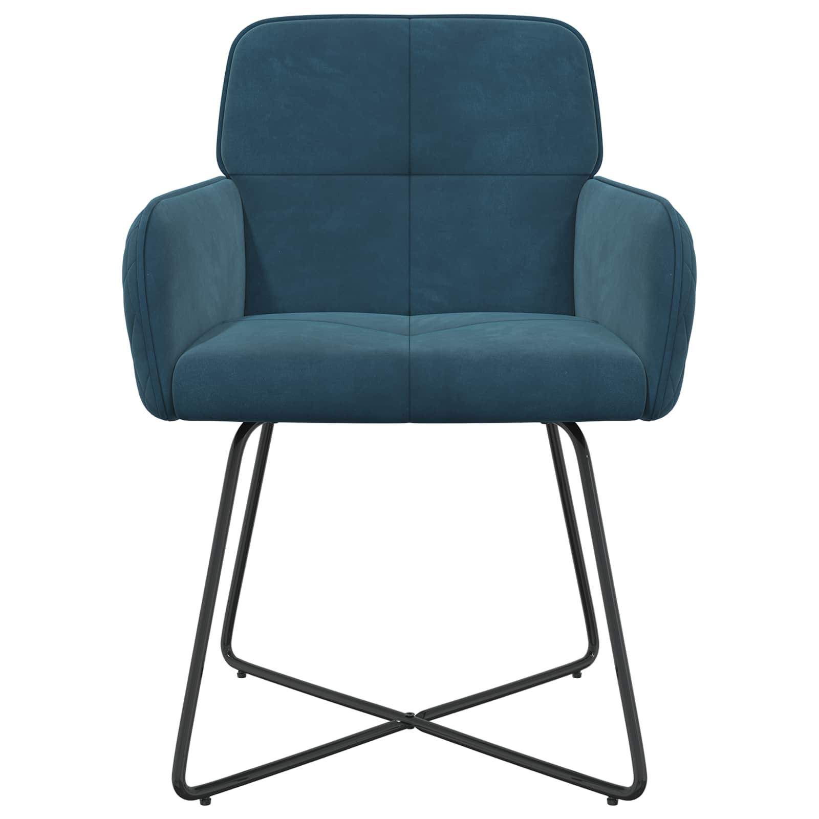 Eettafelstoelen 4 pcs fluweel Blauw 59 x 56,5 x 86 cm