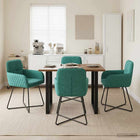 Eettafelstoelen 4 pcs fluweel Turquoise 59 x 56,5 x 86 cm