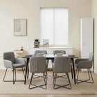 Eettafelstoelen 6 pcs fluweel Lichtgrijs 59 x 56,5 x 86 cm