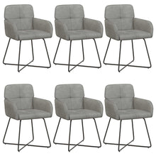 Eettafelstoelen 6 pcs fluweel Lichtgrijs 59 x 56,5 x 86 cm