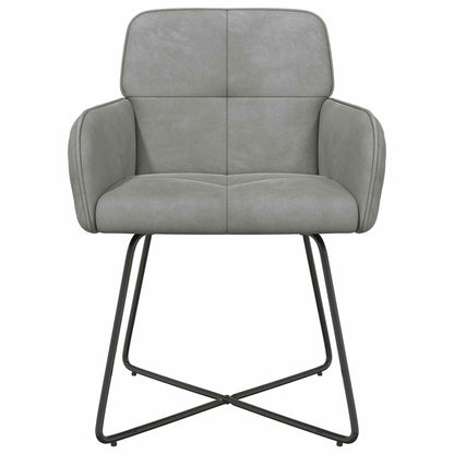 Eettafelstoelen 6 pcs fluweel Lichtgrijs 59 x 56,5 x 86 cm