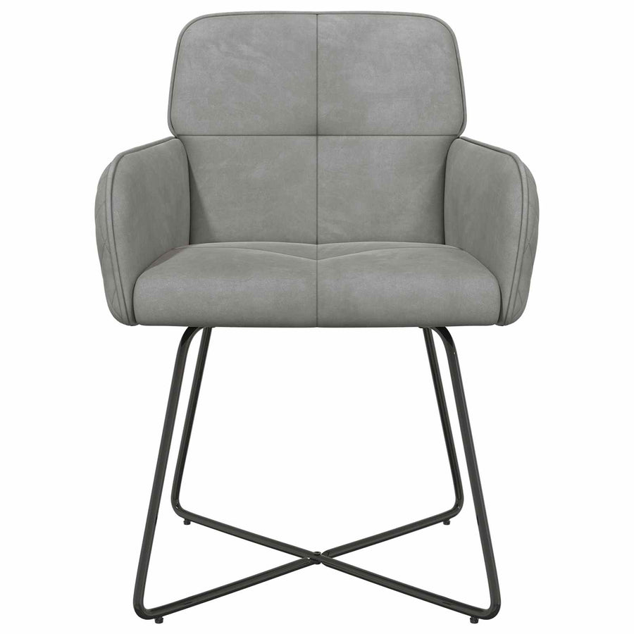 Eettafelstoelen 6 pcs fluweel Lichtgrijs 59 x 56,5 x 86 cm