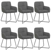 Eettafelstoelen 6 pcs fluweel Donkergrijs 59 x 56,5 x 86 cm