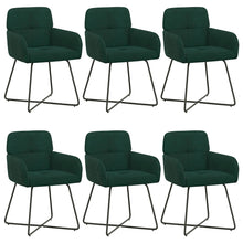 Eettafelstoelen 6 pcs fluweel Donkergroen 59 x 56,5 x 86 cm