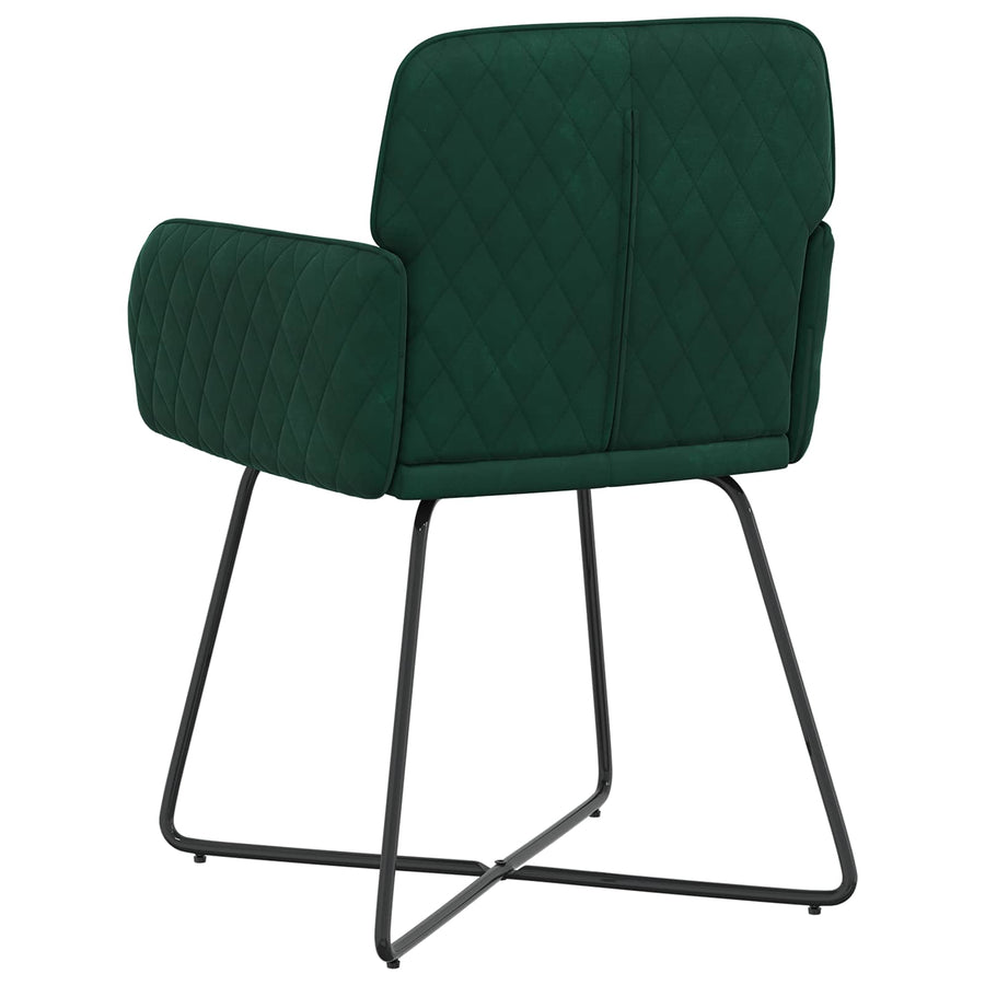 Eettafelstoelen 6 pcs fluweel Donkergroen 59 x 56,5 x 86 cm
